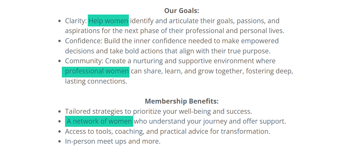 goals and benefits of membership site