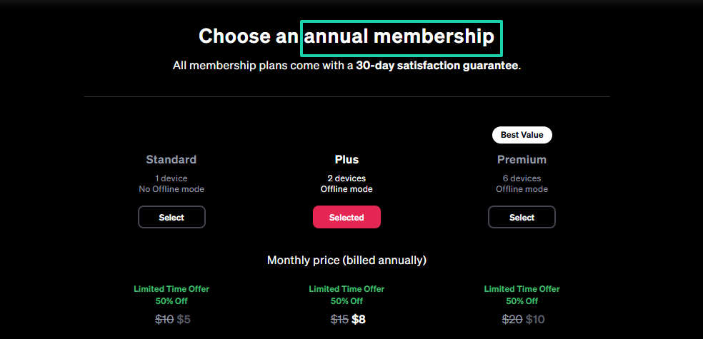 masterclass pricing plans