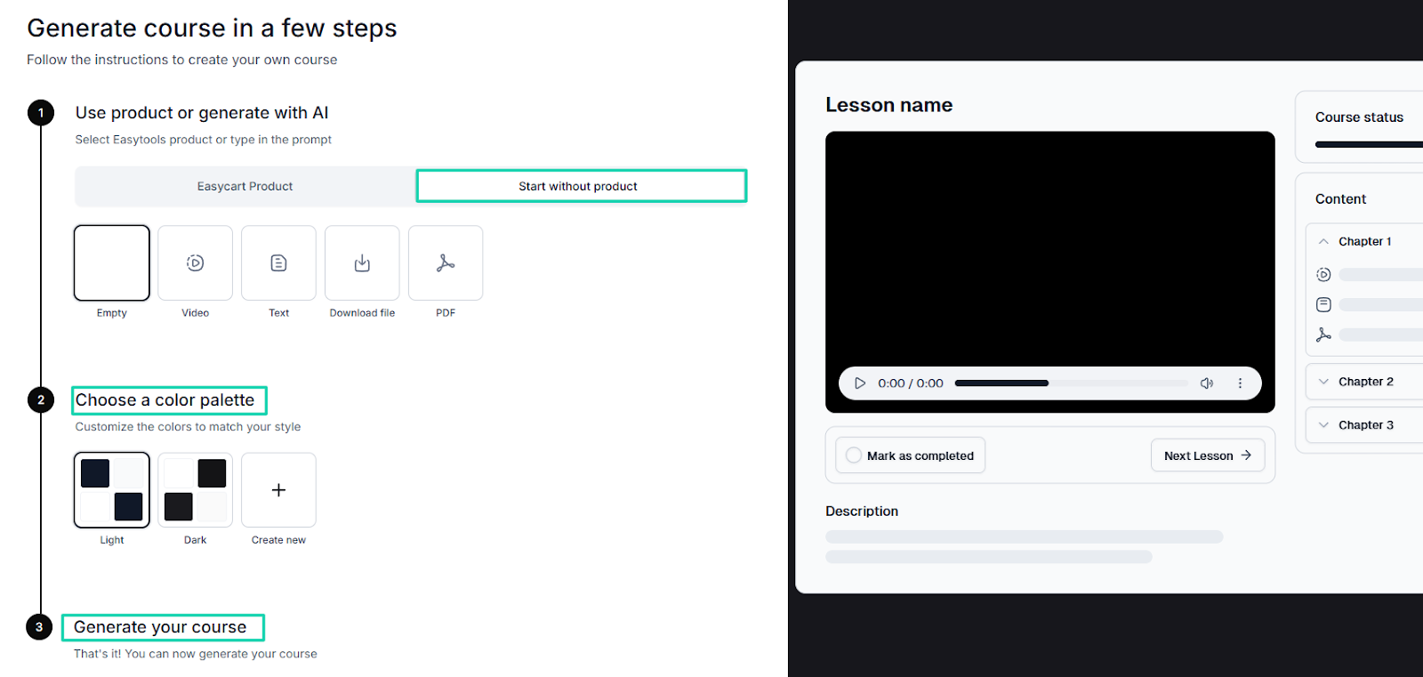generate course with ai