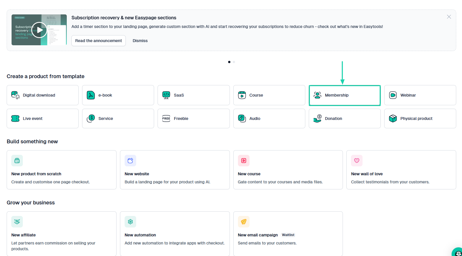 How to create a membership site: pro tip showing “Membership”