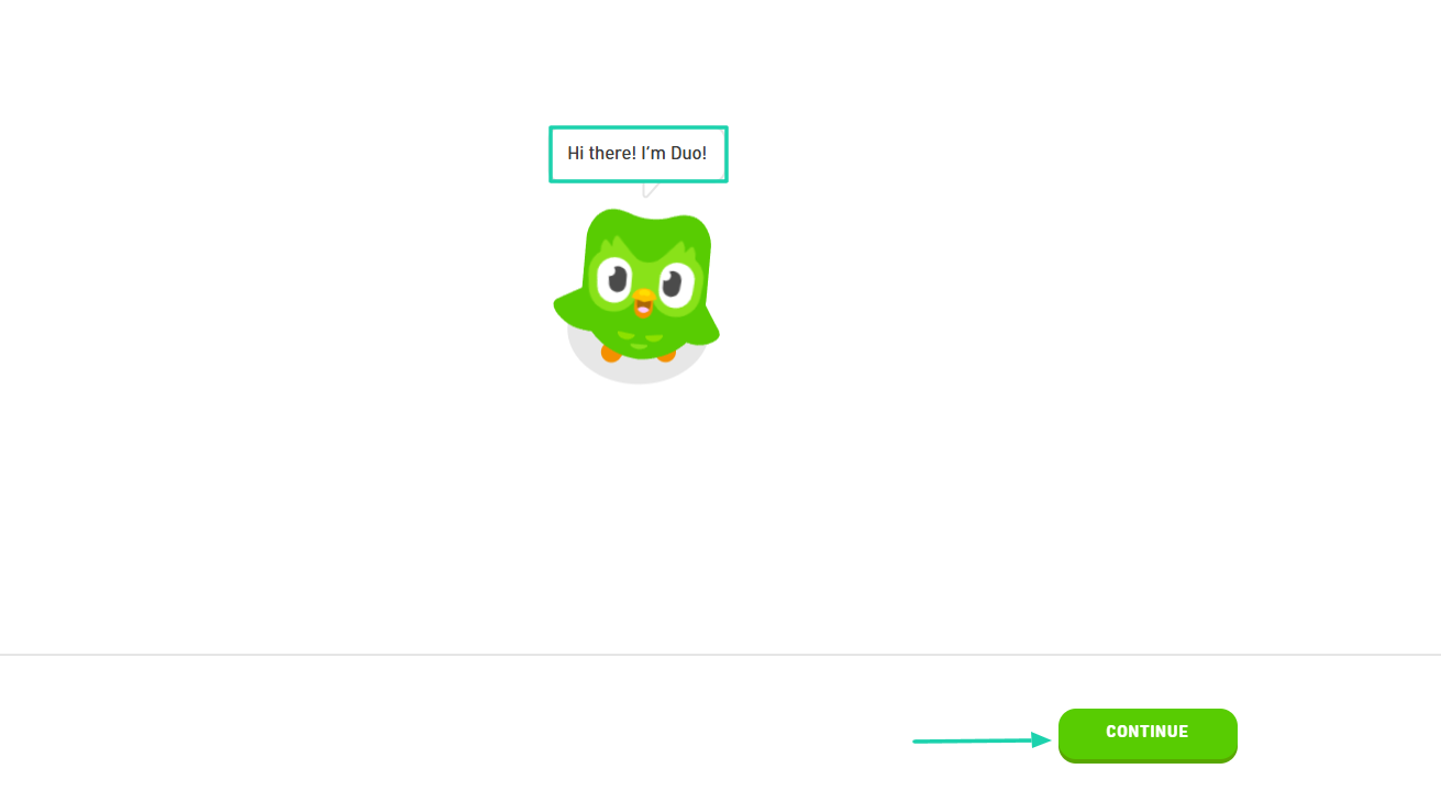 continue button in signup