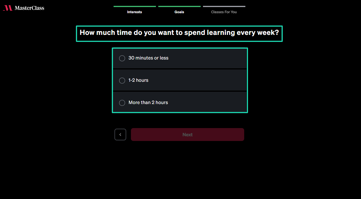 decide on days to learn