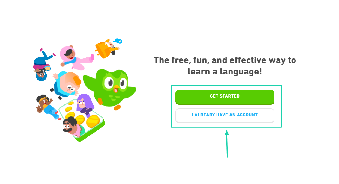 duolingo minimalist signup options