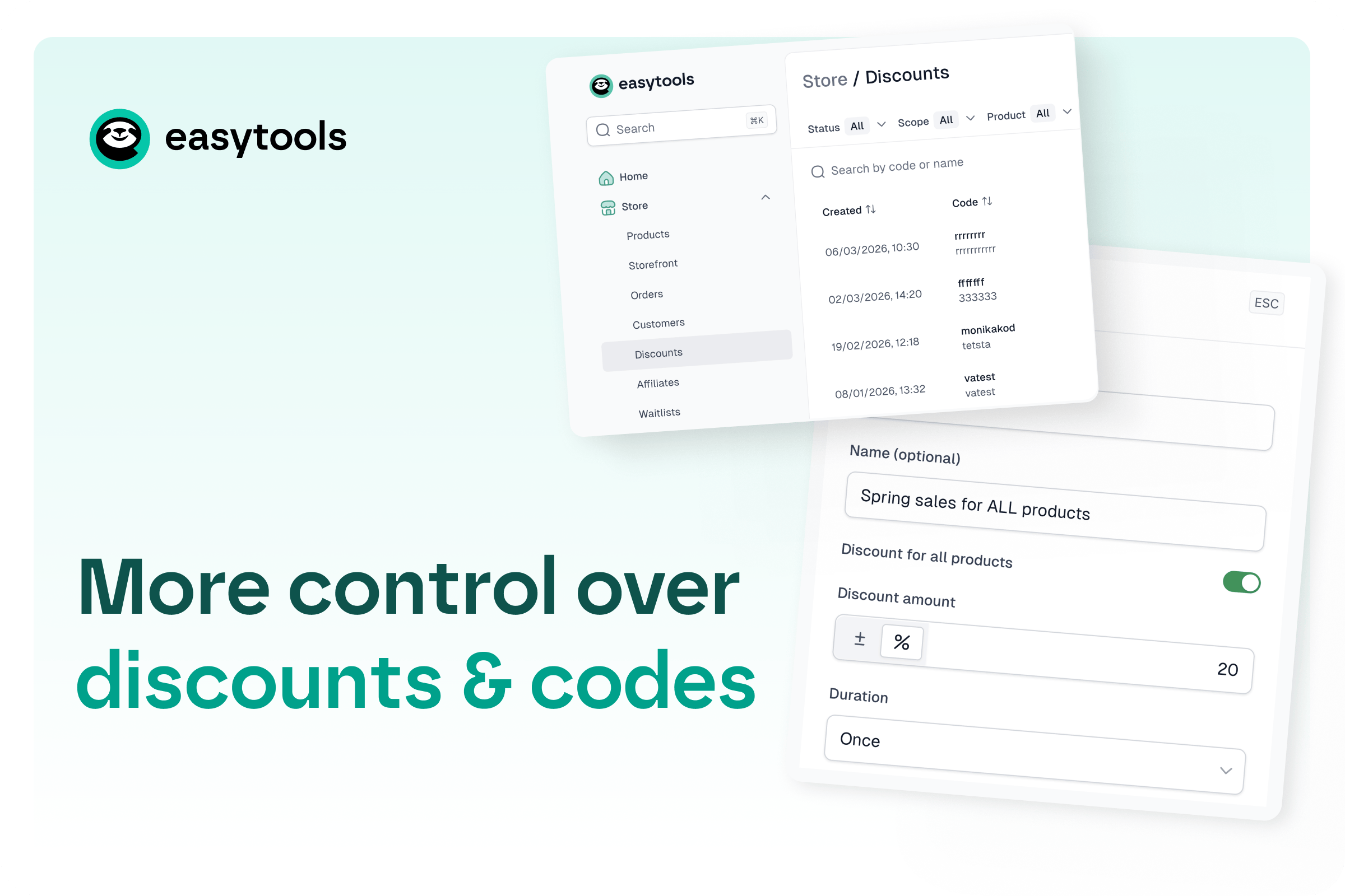 More control over discounts