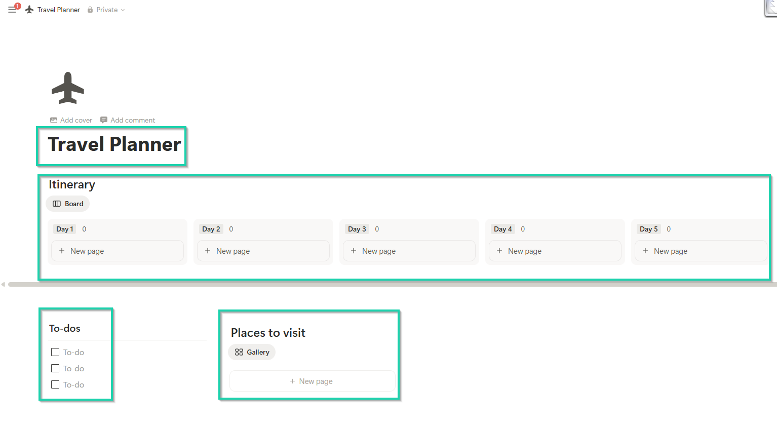 Step 2: This free Travel Planner from Easlo is a typical example.