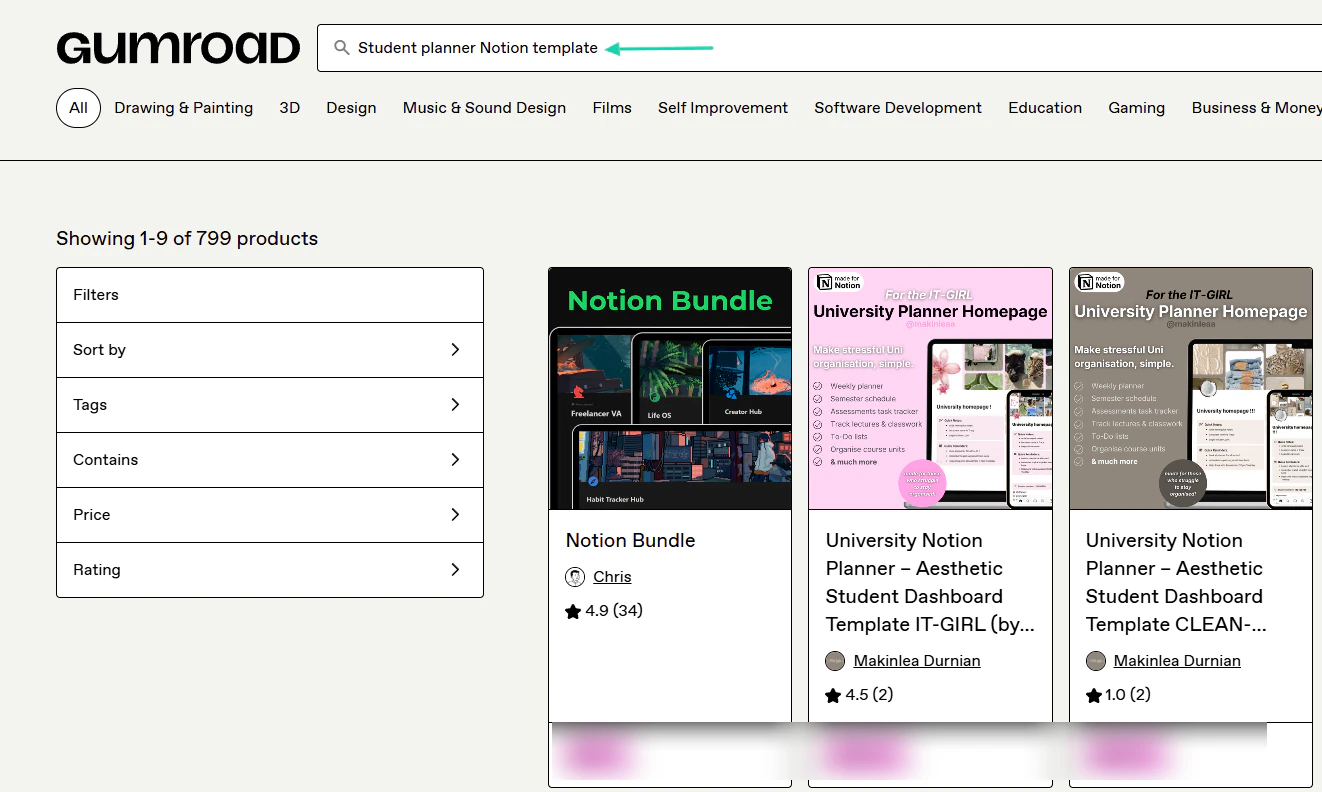 You could also check on the Gumroad Marketplace.