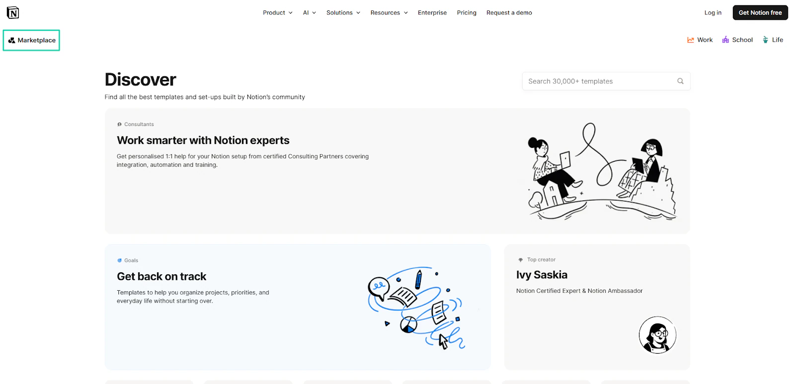 That number makes the Notion marketplace a popular choice.