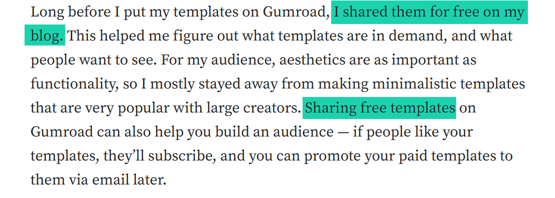 Step 5: This helped her build an audience that she could reach out to later.