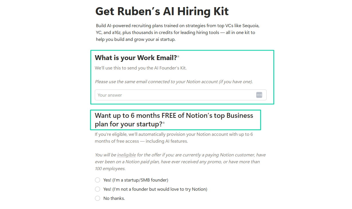 How to sell Notion templates online: {{cta-banner-1}} screenshot — website builder