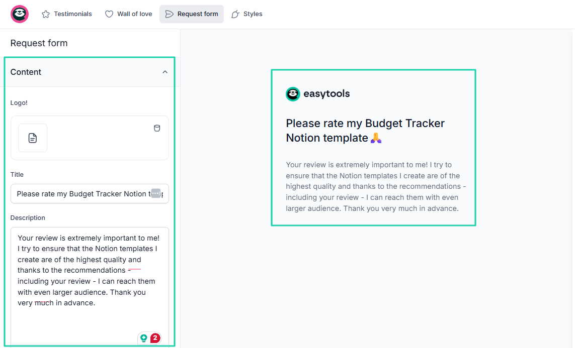 How to sell Notion templates online: {{cta-banner-1}} screenshot — testimonials