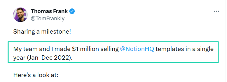 Fast forward, he shared that he and his team accumulated $1 million from January 2022 to December 2022.