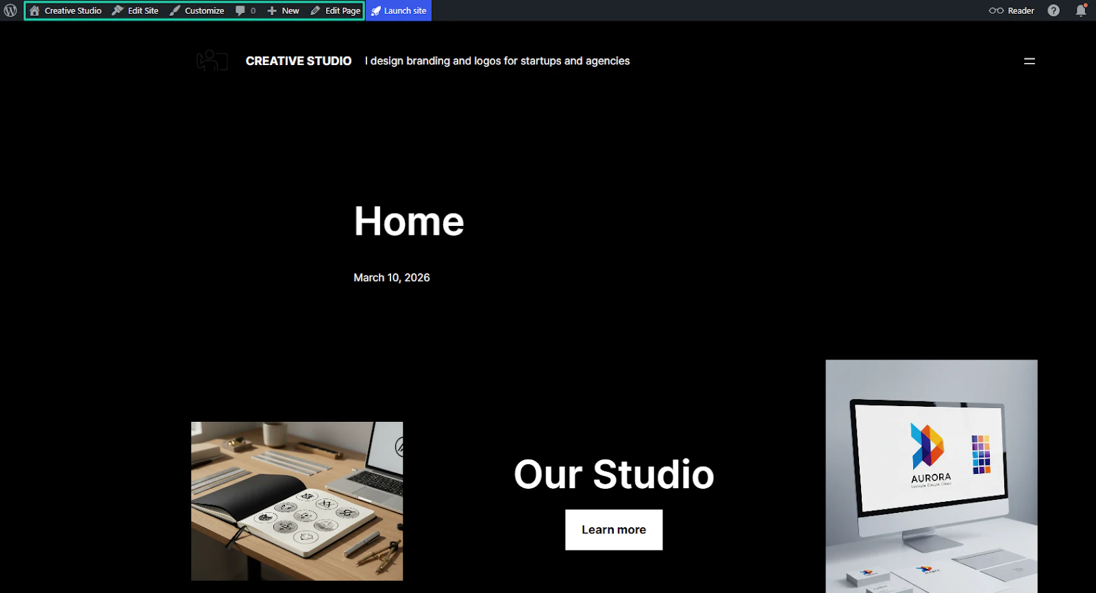 WordPress.com AI Website Builder: You can still edit the site or page.