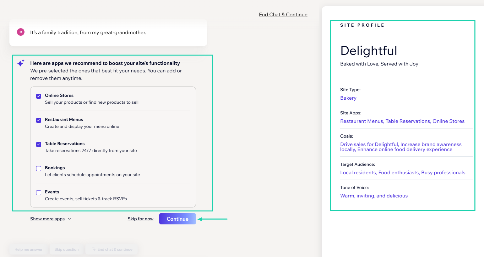 Wix AI Website Builder: storefront screenshot