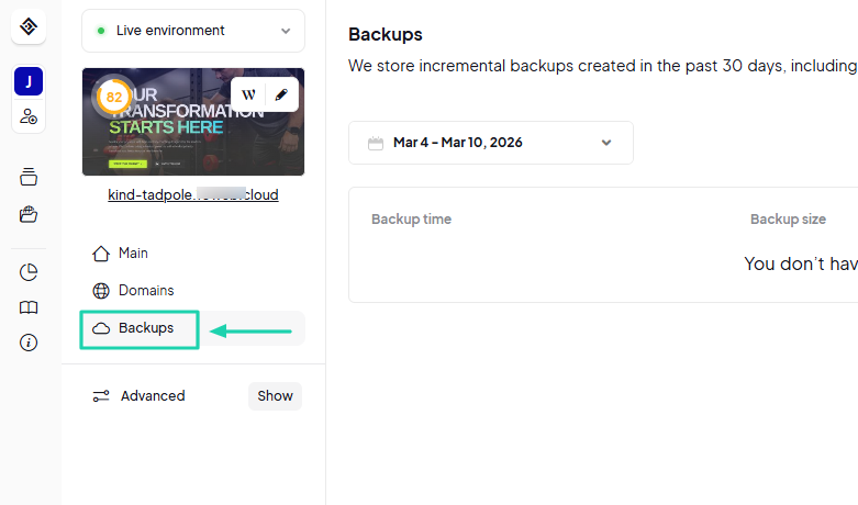 10Web: you can also create one manually.