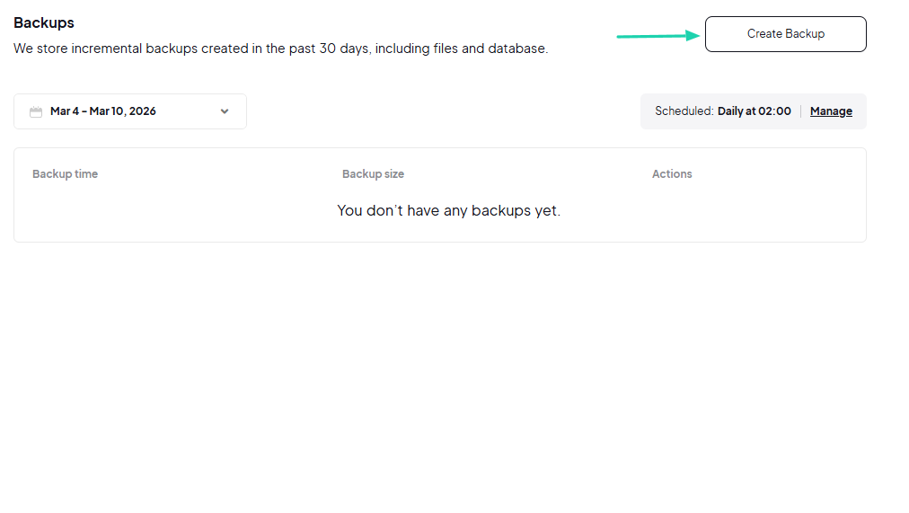 You have created your backup!