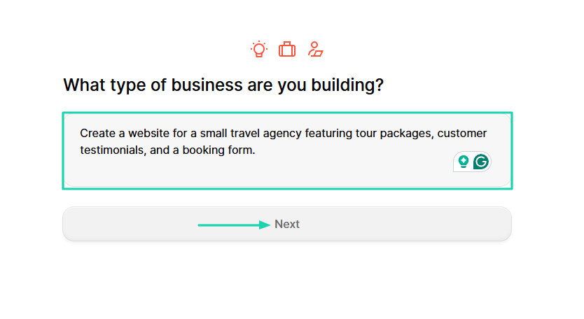 “Create a website for a small travel agency featuring tour packages, customer testimonials, and a booking form.”