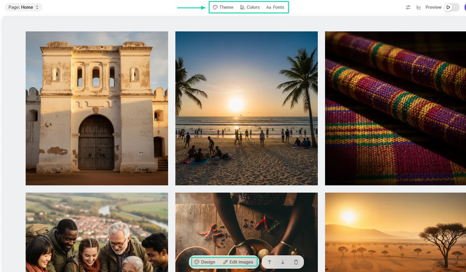Durable: You can also customize the theme, colors, and fonts.