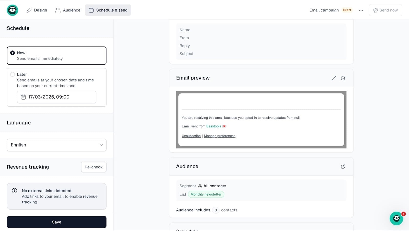 All data from the form can go directly to our Easymail, and then you can use it to send campaigns, all inside…