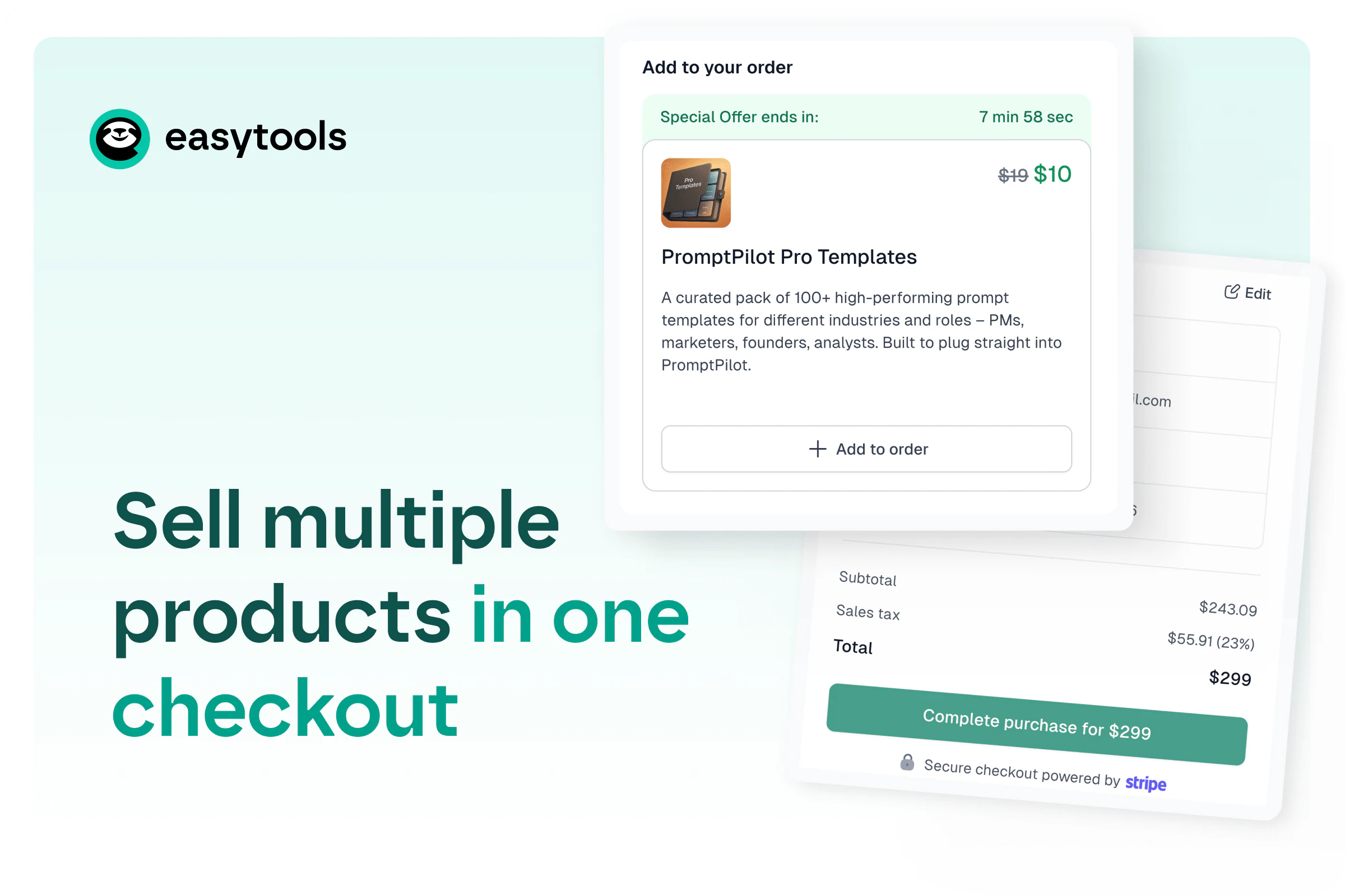 Order bumps de Easytools