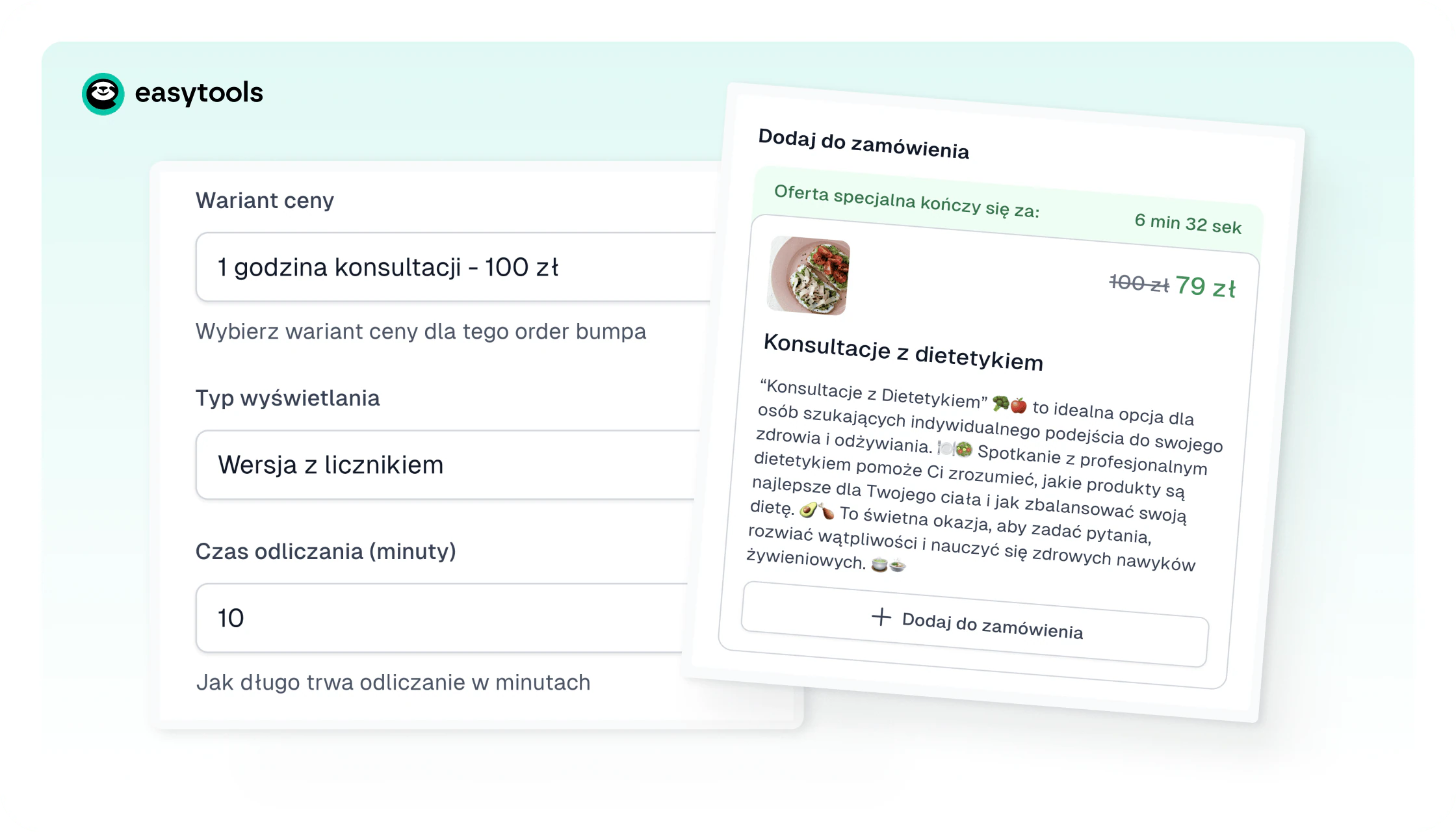 Easytools dodatkowa oferta specjalna w koszyku