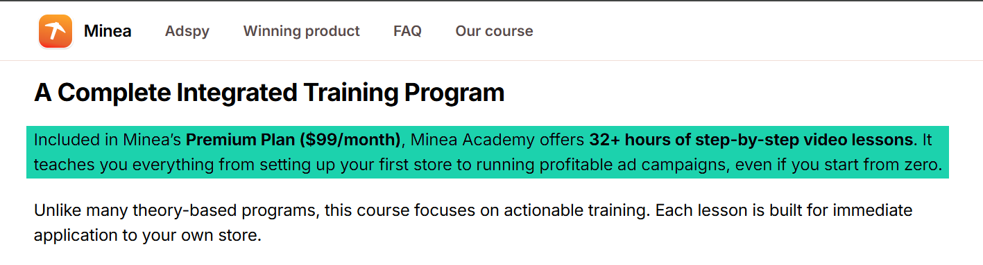 formule premium de minea