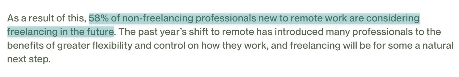 rapport sur le freelancing