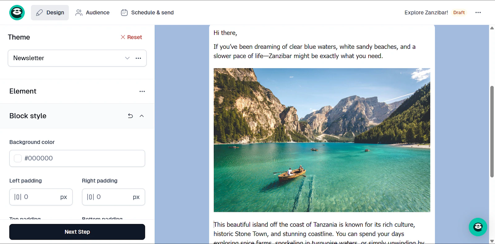 la fonction easymail du logiciel de blogging