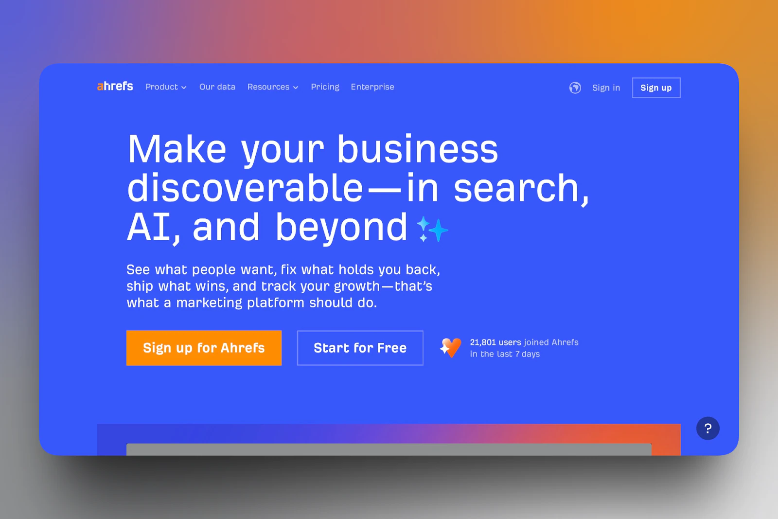 Ahrefs - logiciel de blogging remarquable