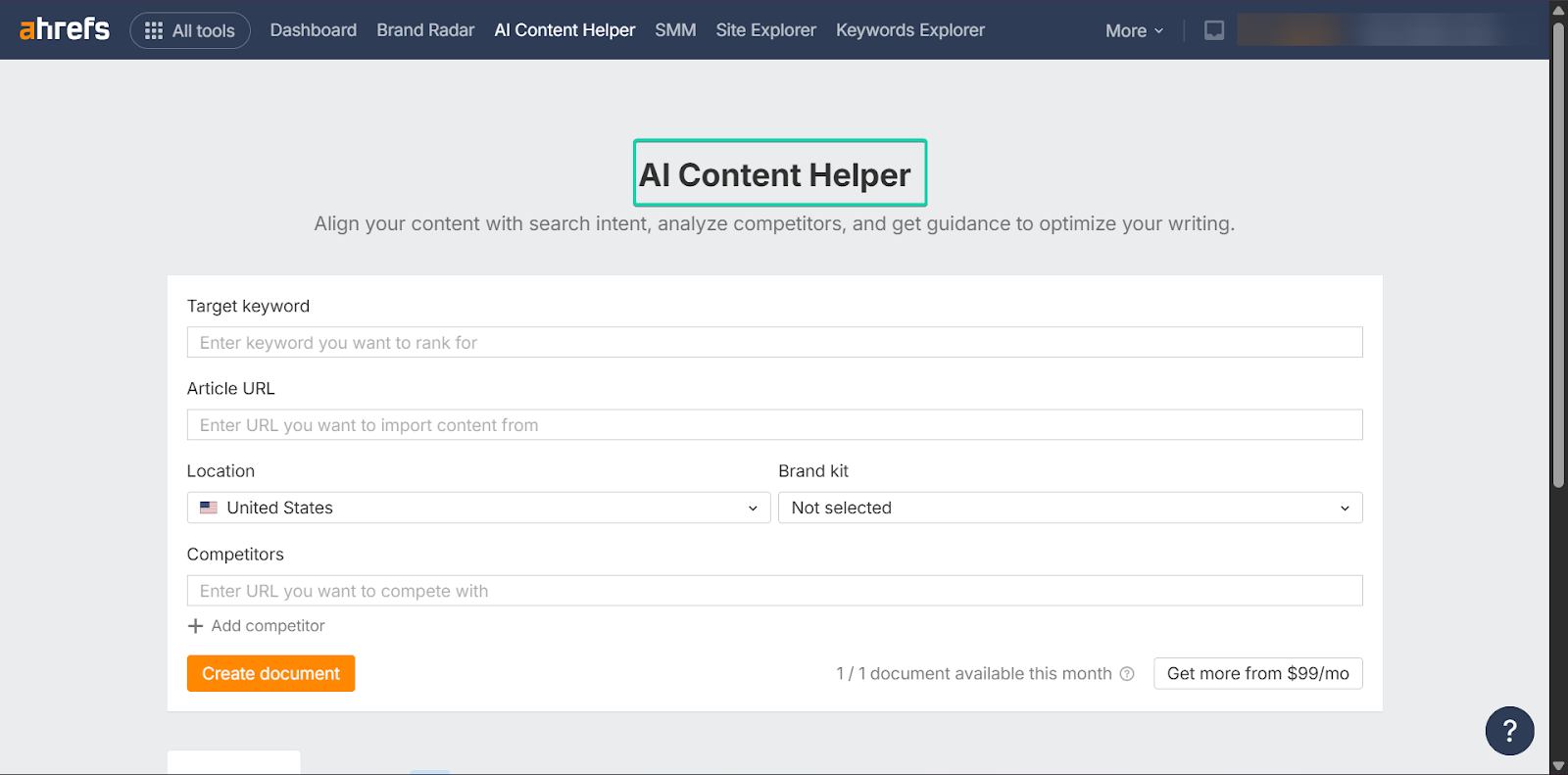 la fonction assistant de contenu IA