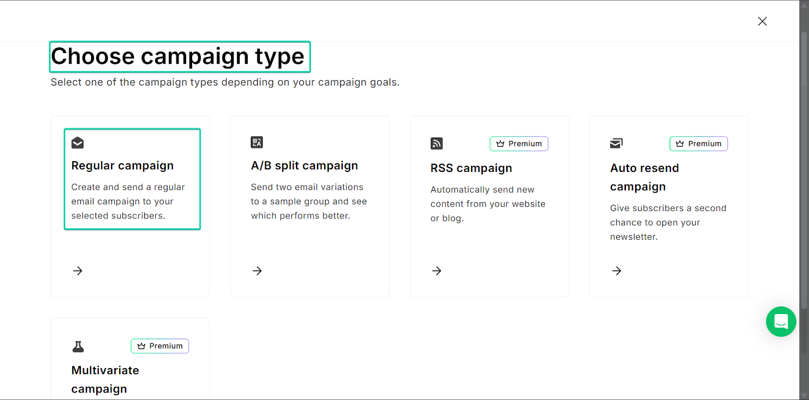 MailerLite: capture des campagnes - créateur de site