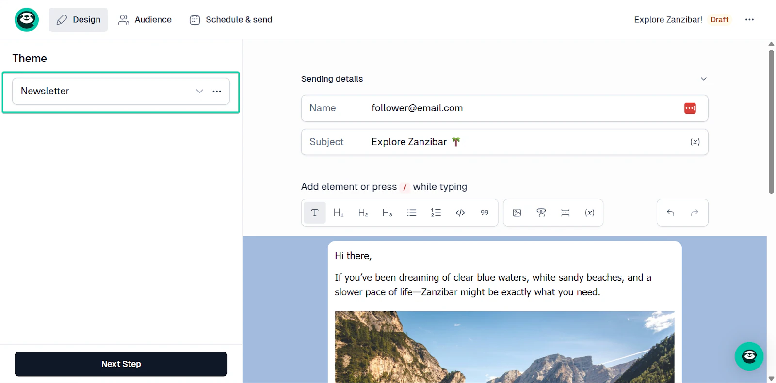 Que sont les outils de blogging?: capture de l'éditeur d'emails