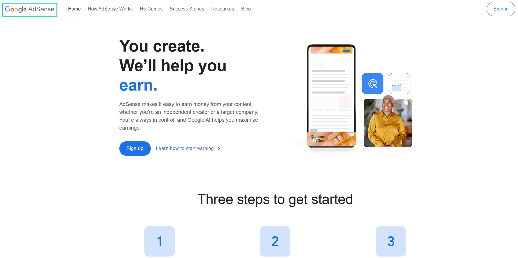 Afficher de la publicité sur votre site: capture d'écran de l'interface vue 2