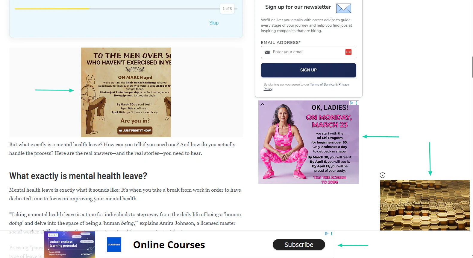 Vendre des espaces publicitaires privés sur votre site: capture d'écran de l'éditeur de blog