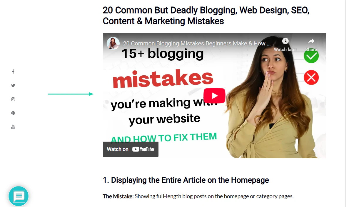 Ana utilise elle aussi beaucoup YouTube sur son blog, "The She Approach". Par exemple, dans un article consacré aux 20 erreurs les plus…