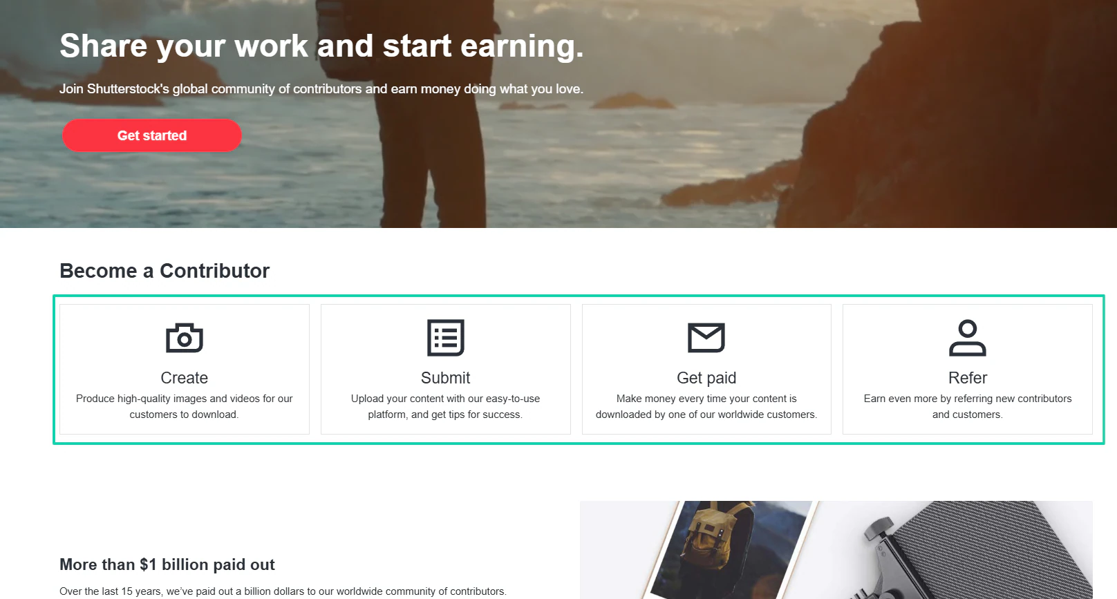 Autres façons de gagner de l'argent avec un blog: capture d'écran de l'interface