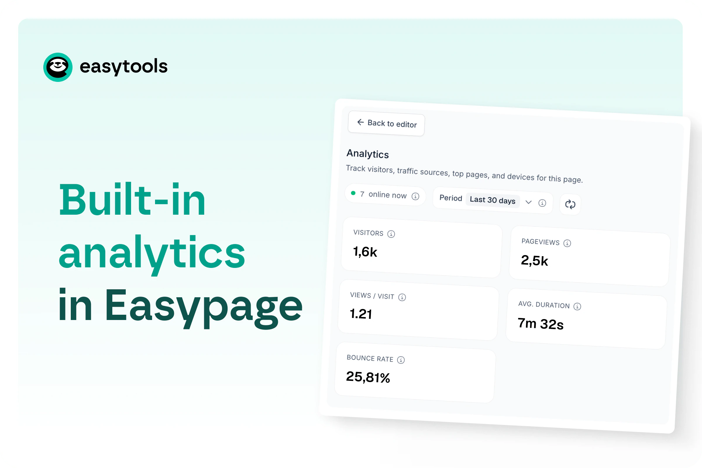 Easypage ahora tiene analíticas integradas