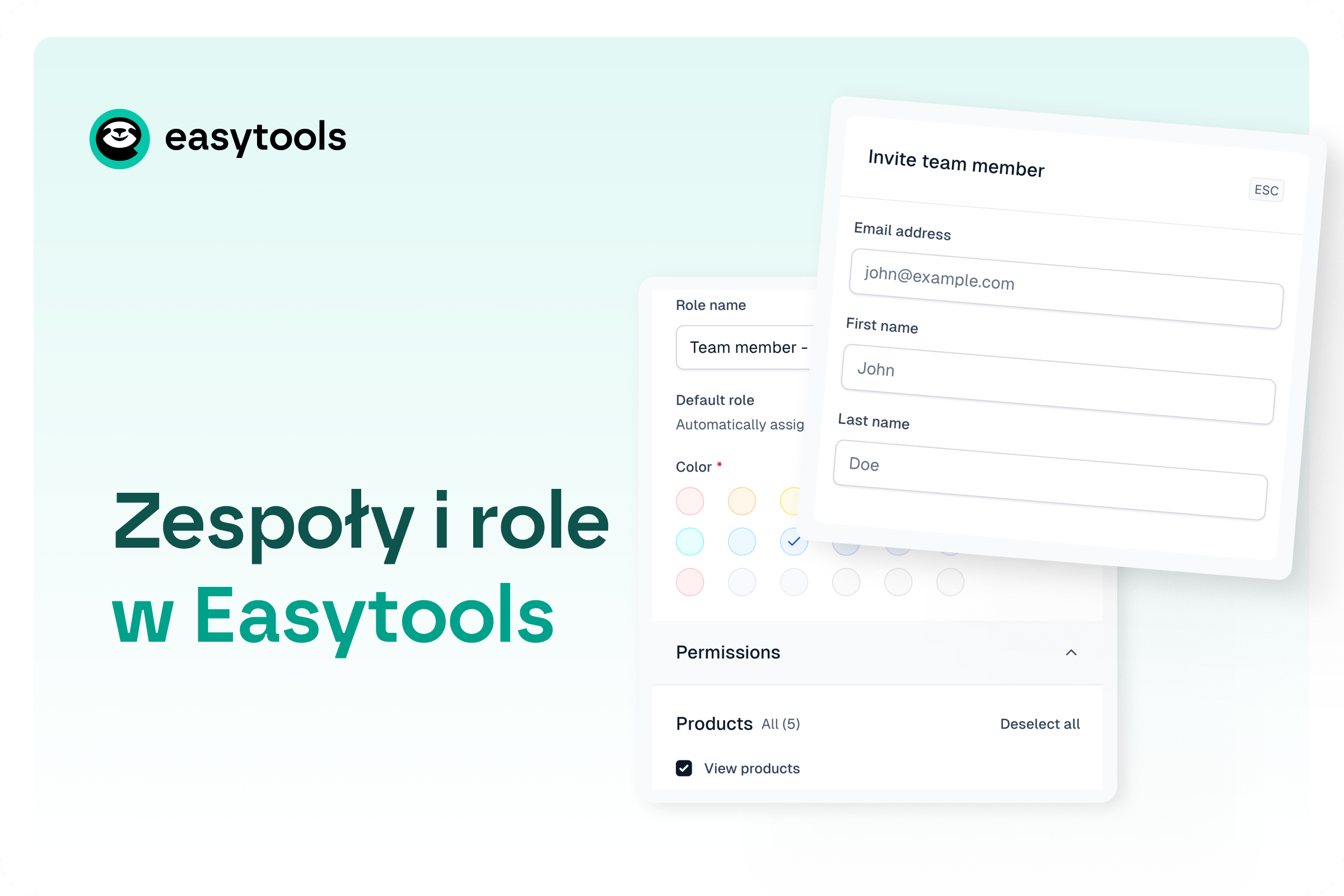 Role i zespoły w Easytools