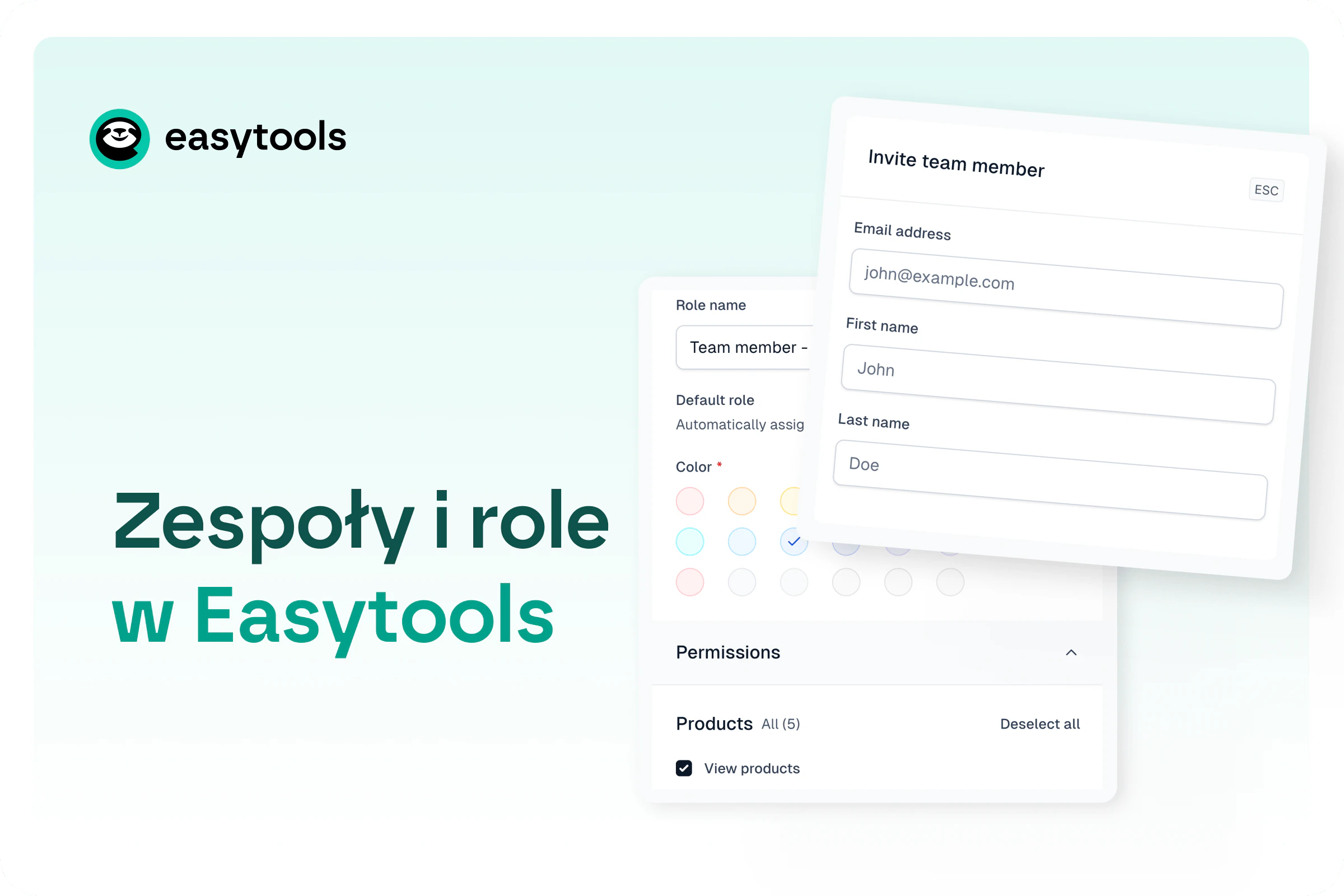Role i zespoły w Easytools