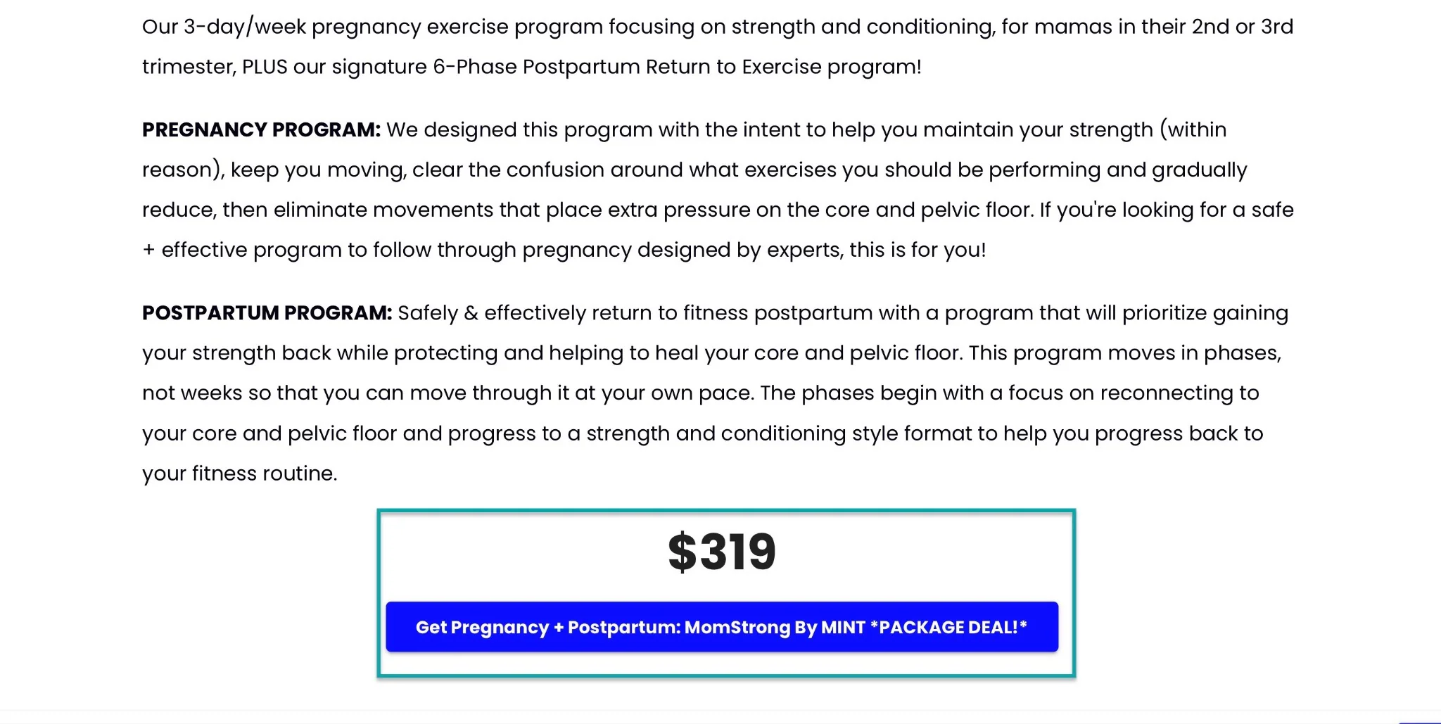 cara forrester fitness program price