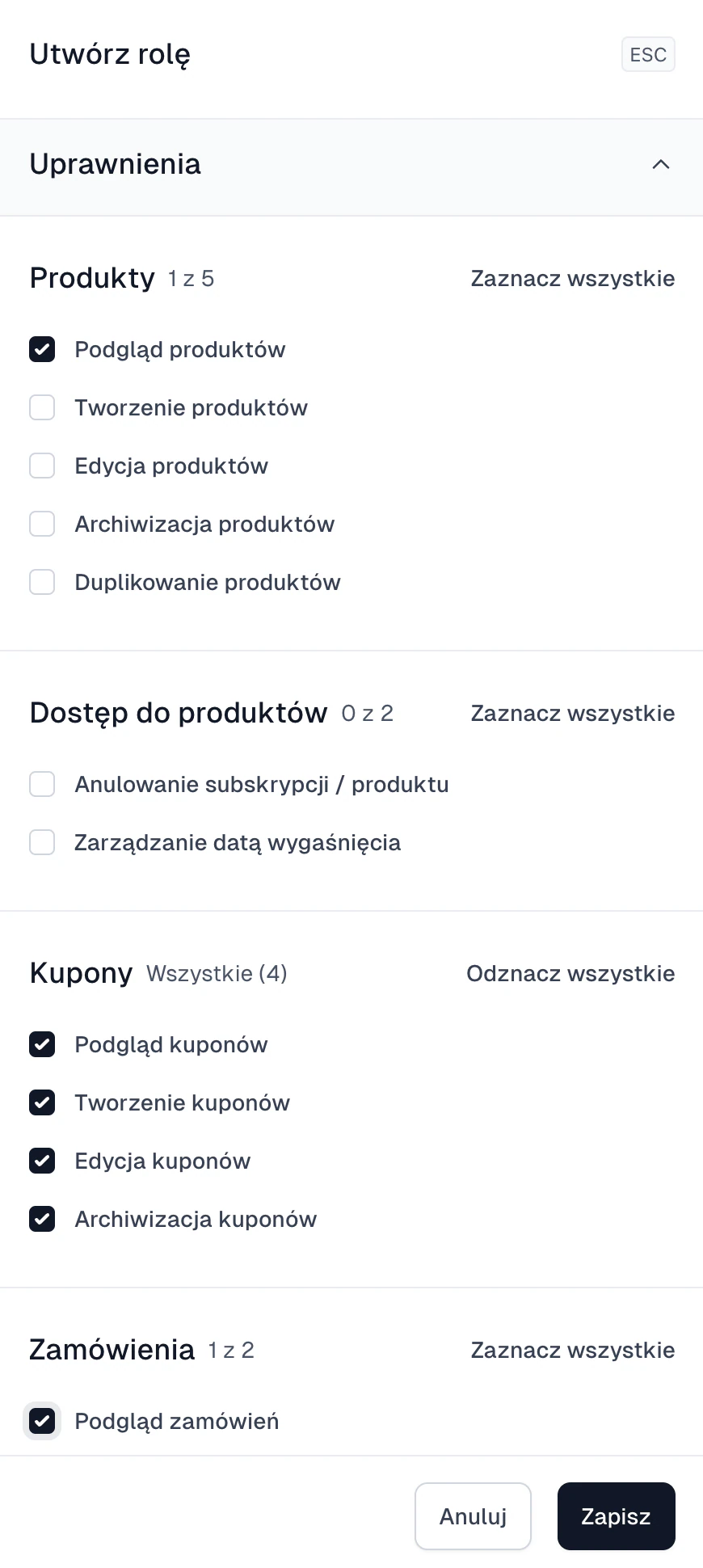 Utwórz rolę w zespole