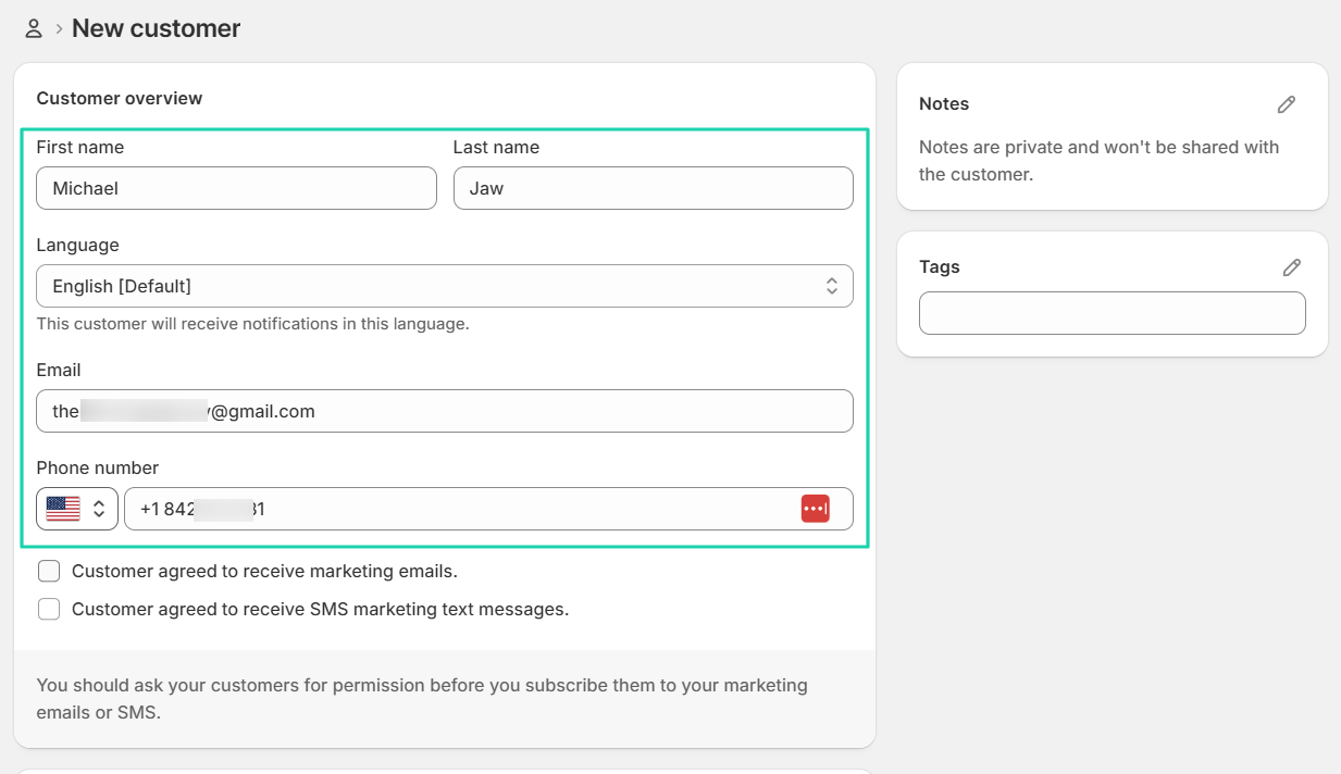 Shopify: analytics dashboard screenshot