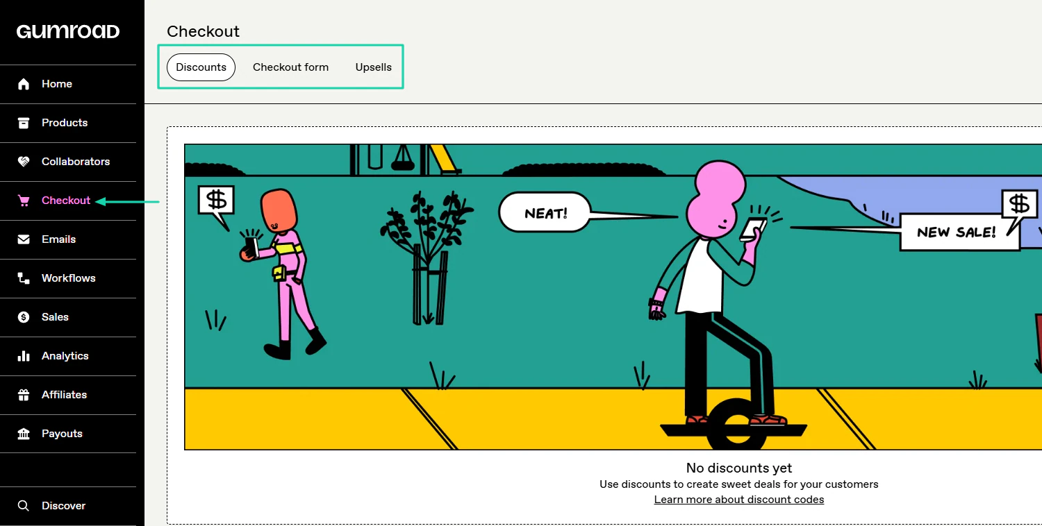 Gumroad: checkout screenshot