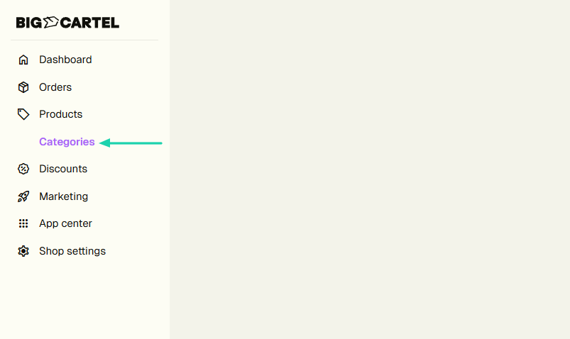categories feature on etsy alternative