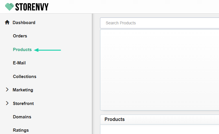 products feature on Storenvy