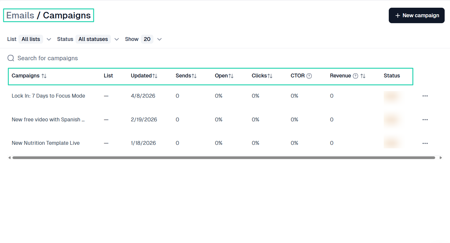 The platform also lets you send email campaigns to your customers and track the email performance.