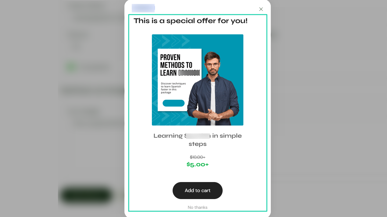 Sellfy: You can create upsells to propose other products to customers.