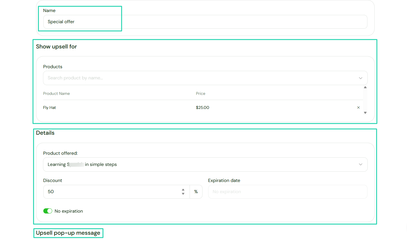 Sellfy: discounts screenshot — checkout