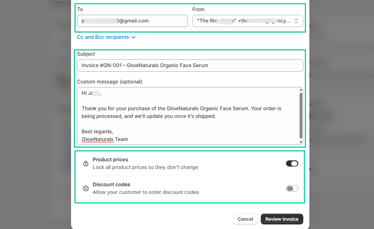 What’s more, you can create invoices and send them to customers.