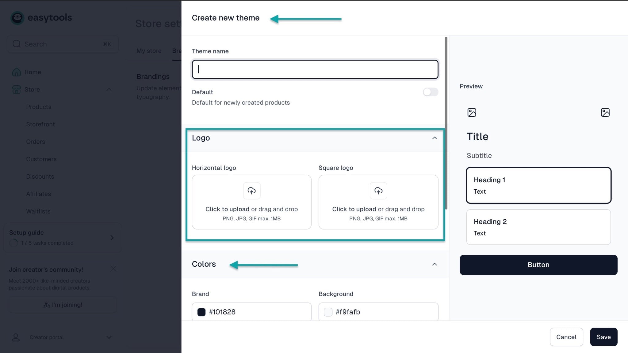 Easytools vs SamCart vs Sellfy vs Gumroad: website builder screenshot — automation