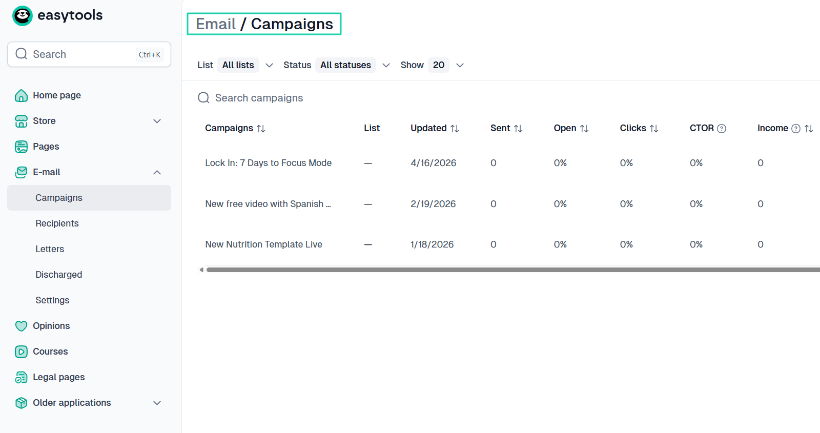 Evaluate sales and marketing features: email editor screenshot